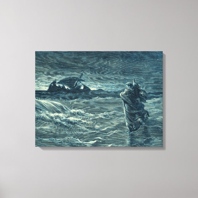 Toile Jésus marchant sur la mer | Bible (Recto)