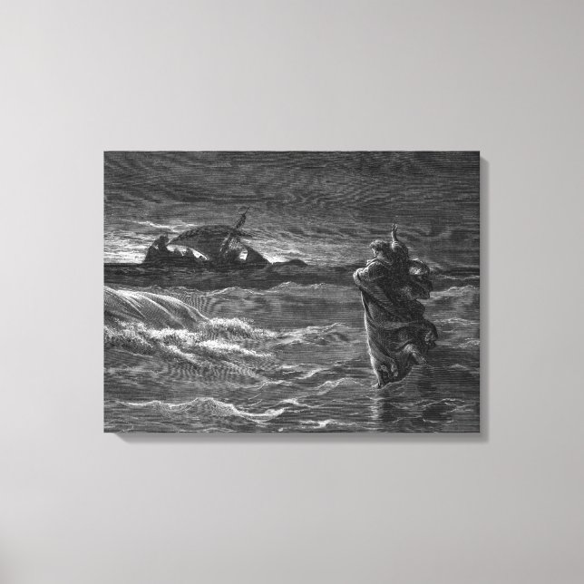 Toile Jésus marche sur l'eau (Recto)