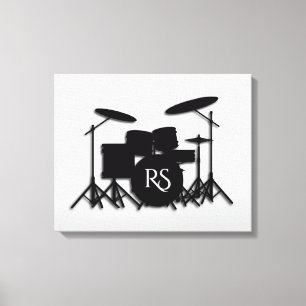 Toile Jeu de tambour Monogramme Argent