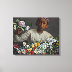 Toile Jeune femme avec des pivoines   Fré dé ric Baz