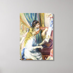 Toile Jeunes filles au piano par Pierre Renoir