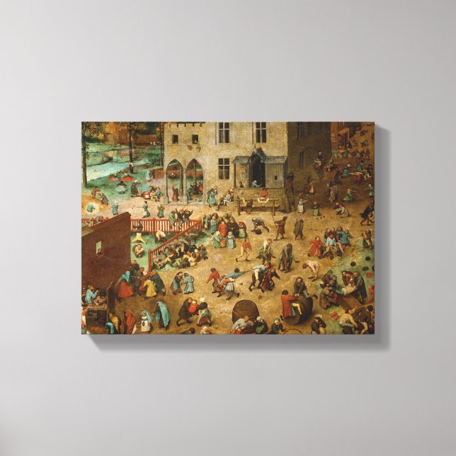 Toile Jeux pour enfants (Pieter Bruegel l'Ancien) (Recto)