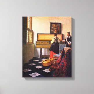 Toile Johannes Vermeer - La leçon de musique