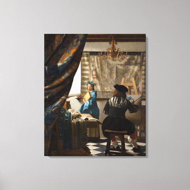Toile Johannes Vermeer - L'Allégorie de la Peinture (Recto)