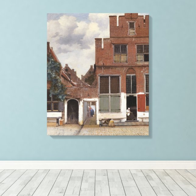 Toile Johannes Vermeer, Vue Des Maisons À Delft (Insitu (Plancher de Bois))