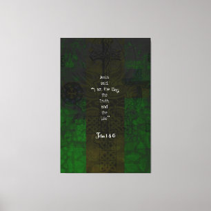 Toile John 14:6 Verse de la Bible Citation de chemin ins