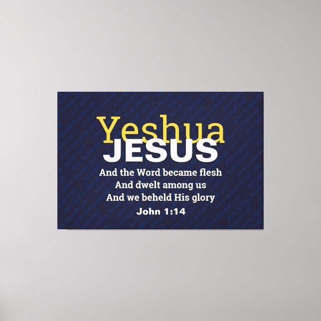 Toile John 1:14 | JÉSUS WORD EST DEVENU FLESH | Christia (Recto)
