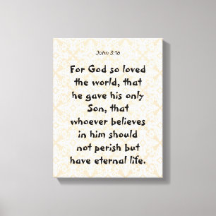 Toile John 3 : 16   Citations bibliques motivationnelles