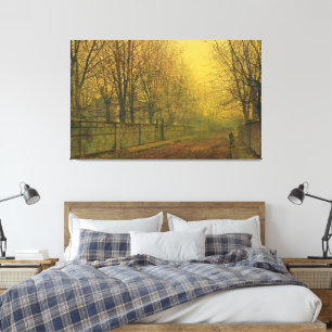 Toile John Atkinson Grimshaw - Dans la lueur dorée