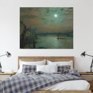 Toile John Atkinson Grimshaw - Pont de Southwark au clai