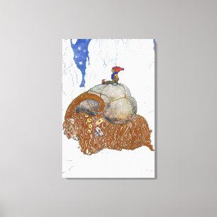 Toile John Bauer La chèvre de Noël Scandinave