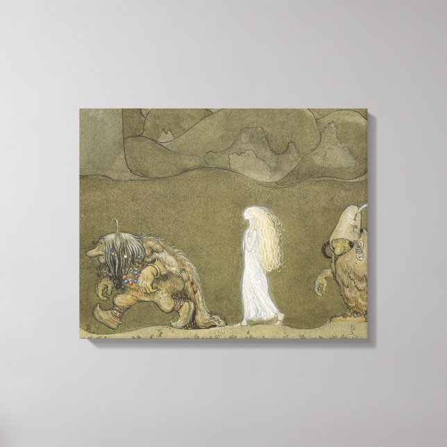 Toile John Bauer - La princesse et les trolls (Recto)