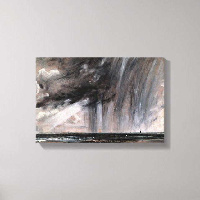 Toile John Constable - Étude sur la mer avec nuage de pl (Recto)