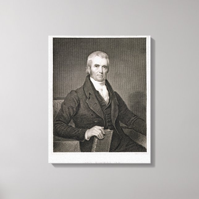 Toile John Marshall (1755-1835), gravé par Asher Brown (Recto)