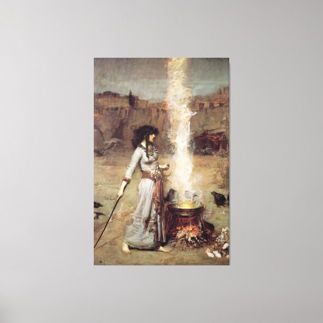 Toile John William Waterhouse - Le cercle magique (Recto)