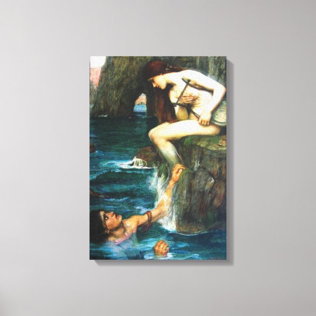 Toile John William Waterhouse The Siren (Recto)