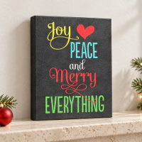 Joie Paix Joyeux Tout Tableau Noir Noël