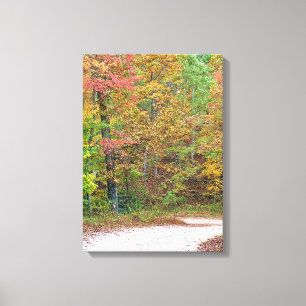 Toile Joli automne Feuilles Mountain Road Canvas Imprime
