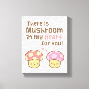 Toile Joli Champignon dans mon Cœur Pour Toi Douce Amour