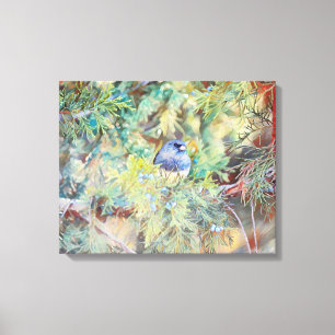 Toile Joli oiseau dans le blues Photographie Art Imprime