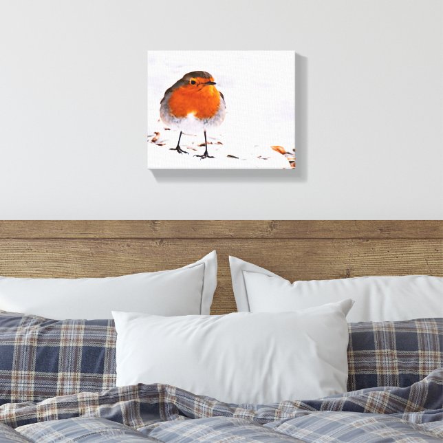 Toile Joli rouge rouge rouge rouge rouge oiseau neige an (Insitu(Chambre))