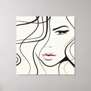Toile Joli visage féminin