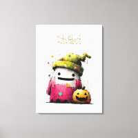 Jolie Patchwork Aquarelle Fantôme Halloween