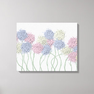 Toile Jolies Fleurs colorées Pastel