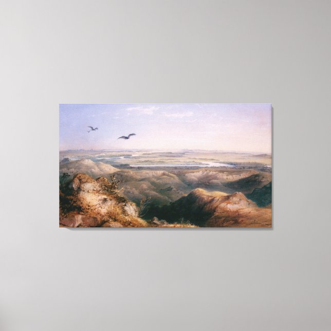 Toile Jonction de Yellowstone et Missouri par Bodmer (Recto)