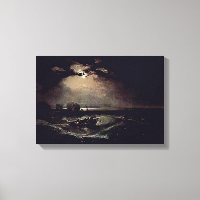 Toile Joseph Mallord William Turner - pêcheurs en mer (Recto)