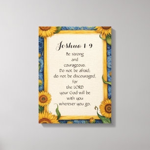 Toile Joshua 1:9 NIV Art de verset biblique