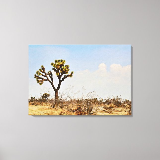 Toile Joshua Tree Cactus Desert Art Imprimer (Recto)