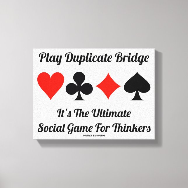 Toile Jouer Dupliquer Bridge Ultimate Social Game Thinke (Recto)