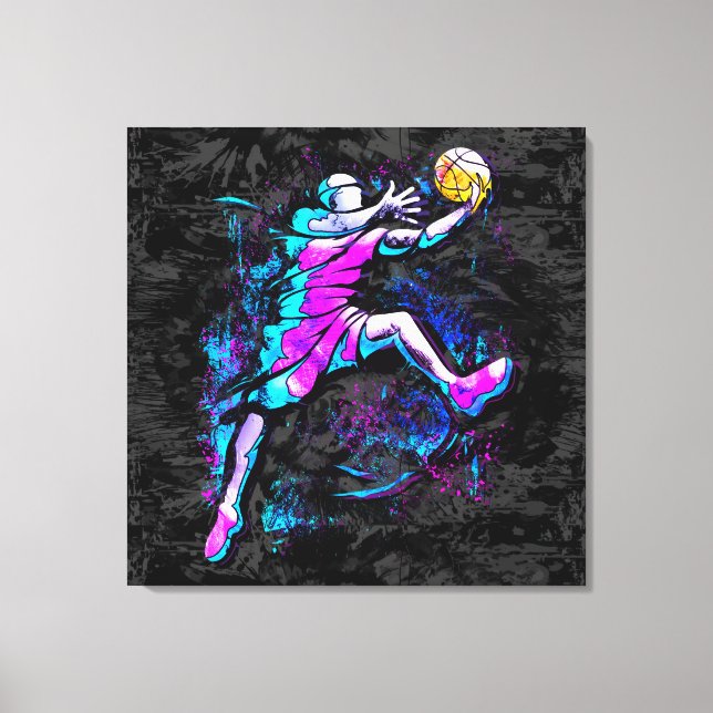 Toile Joueur de basket-ball - B-Ball Slam Dunk - Streetb (Recto)