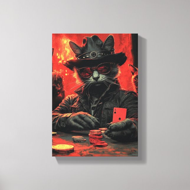Toile Joueur de chats Whimsical - Joueur Feline (Recto)