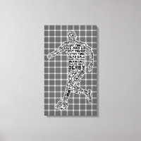 Joueur de football Typographie Box Canvas