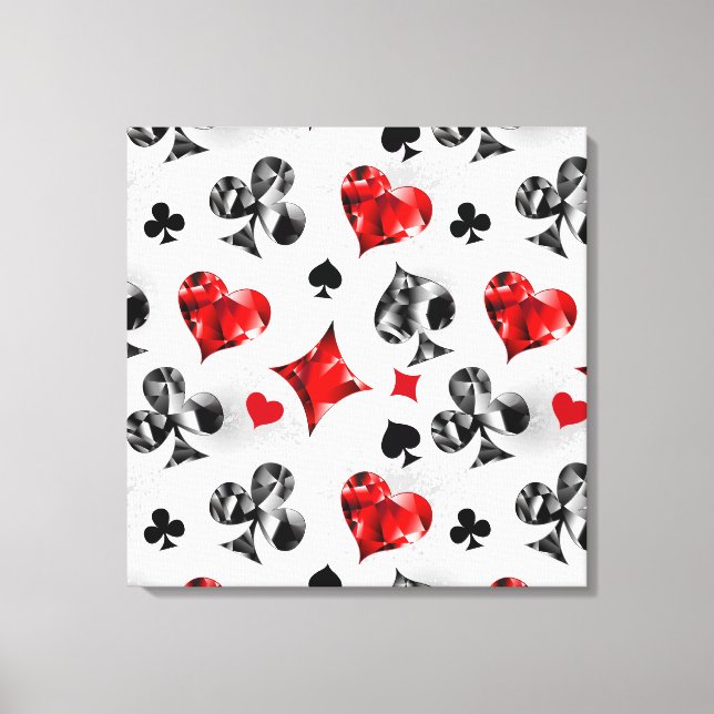 Toile Joueur de poker Joueur de cartes de jouer costumes (Recto)