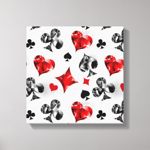 Toile Joueur de poker Joueur de cartes de jouer costumes