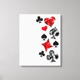 Toile Joueur de poker Joueur de cartes de jouer costumes