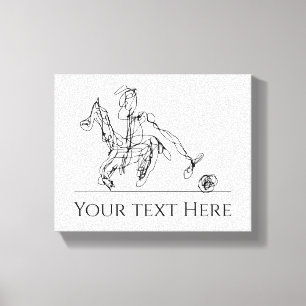 Toile Joueur de polo amusant et cheval