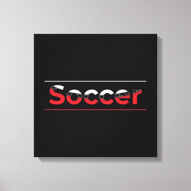 Toile Joueur de soccer - Arc géométrique minimaliste Art (Recto)
