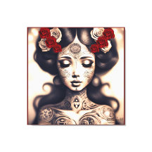 JOUR DES MORTS TATTOO BEAUTY PORTRAIT ROSES