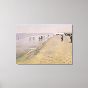 Toile Jour d'été à la plage sud de Skagen, 1884