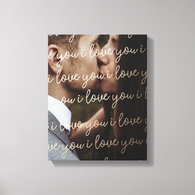 Toile Jour du mariage Photo Love You Art Canvas (Recto)