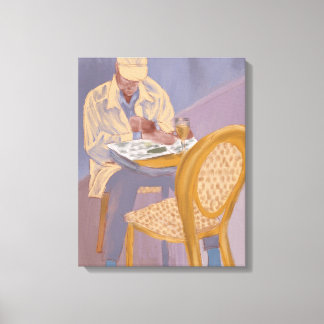 Toile Journaux et boissons