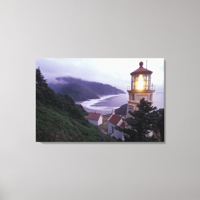 Toile Journée brumeuse sur la côte de l'Oregon à la Hece (Recto)
