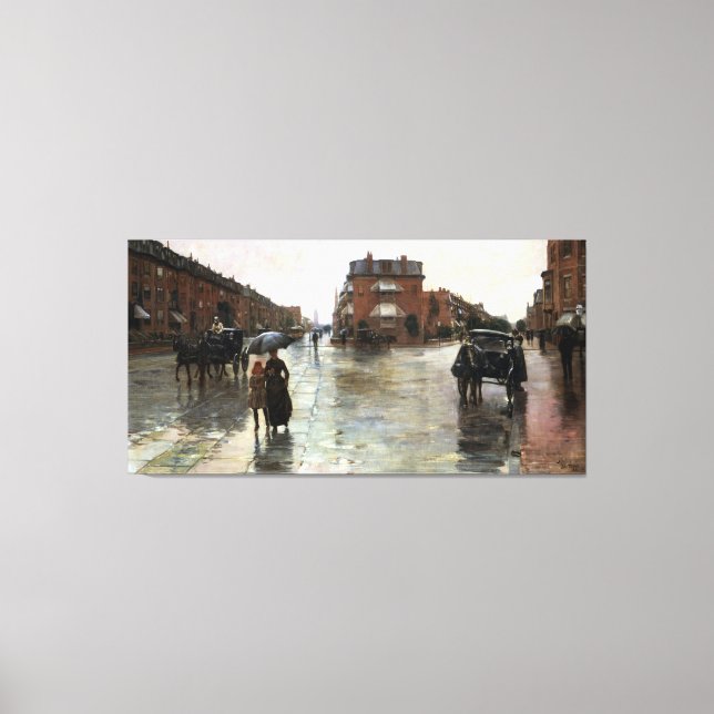 Toile Journée Childe Hassam Rainy, Boston (Recto)