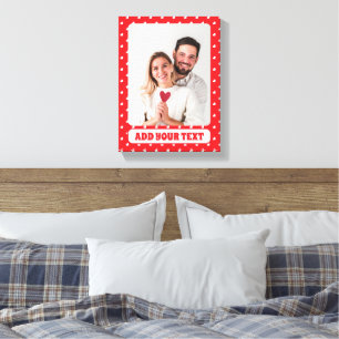 Toile Joyeuse Saint-Valentin Moderne Motif d'Amour