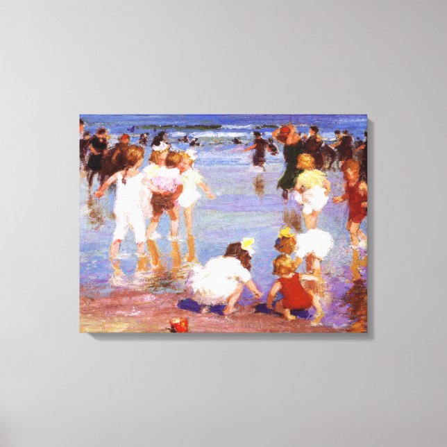 Toile Joyeuses journées à la plage (par E.H. Potthast) (Recto)