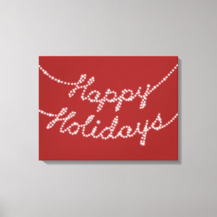 Toile Joyeuses vacances dans Twinkle Lights Canvas